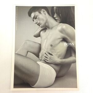 Vintage Hugo Boss Underwear Print Ad Y2K Advertising Fashion Photography Promo